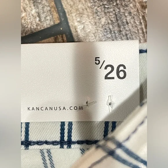 Kancan striped bell High Rise Super Striped Stretch jeans Women’s Size 5/26 NWT - Picture 5 of 11